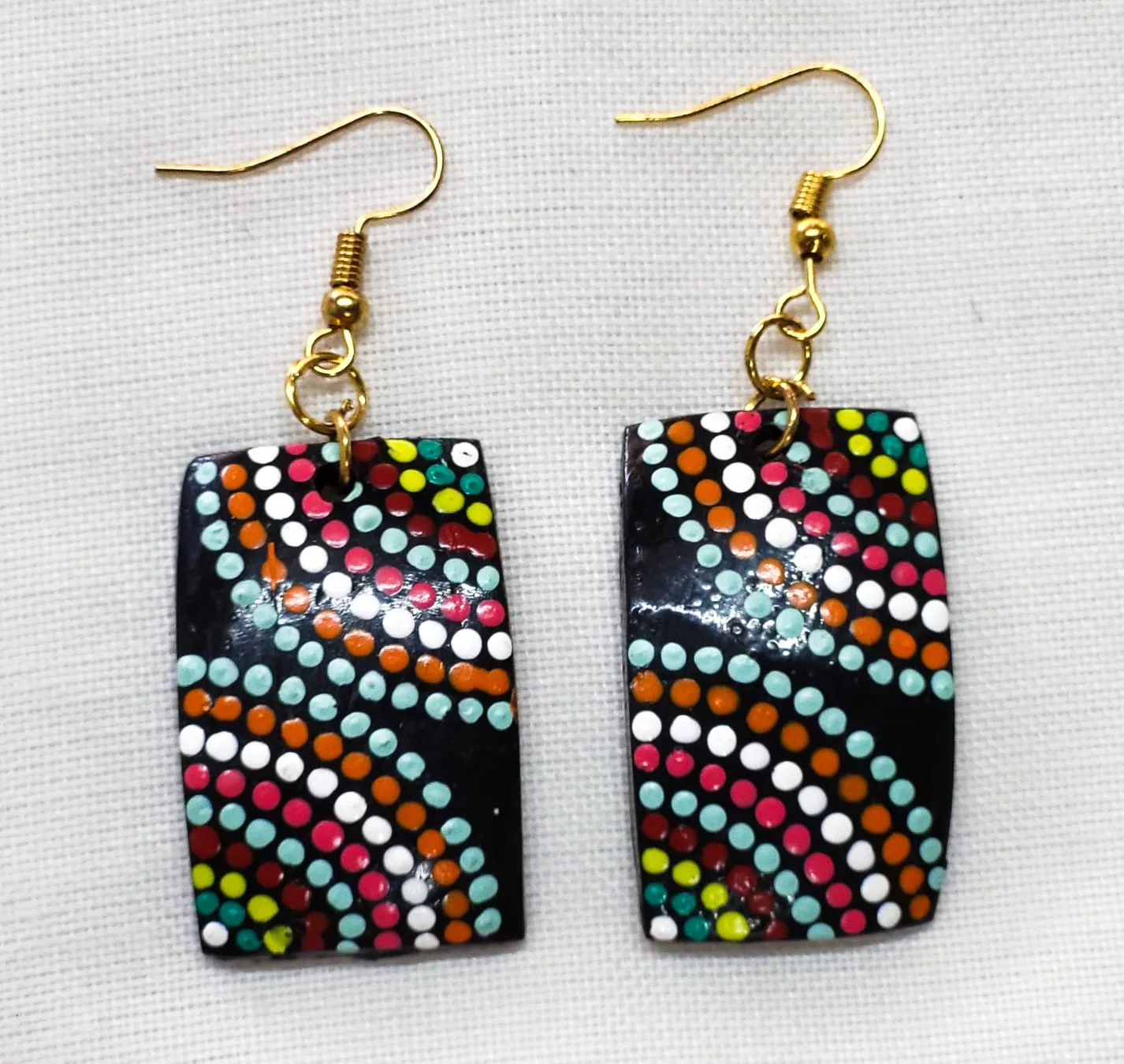 Colourful Dot Splash Earrings