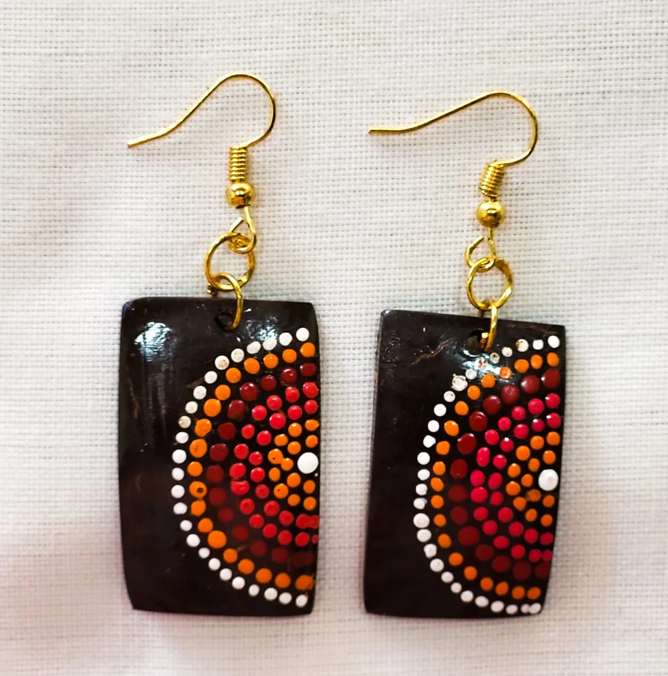 Sunset Arc Dot Earrings