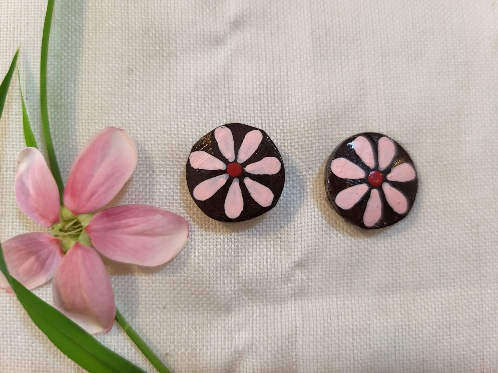 Rose Petal Stud Earrings