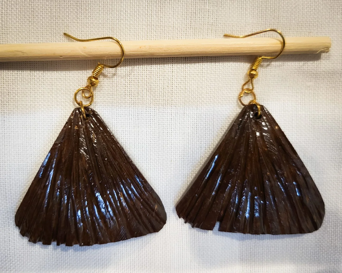 Natural Palm Fan Earrings