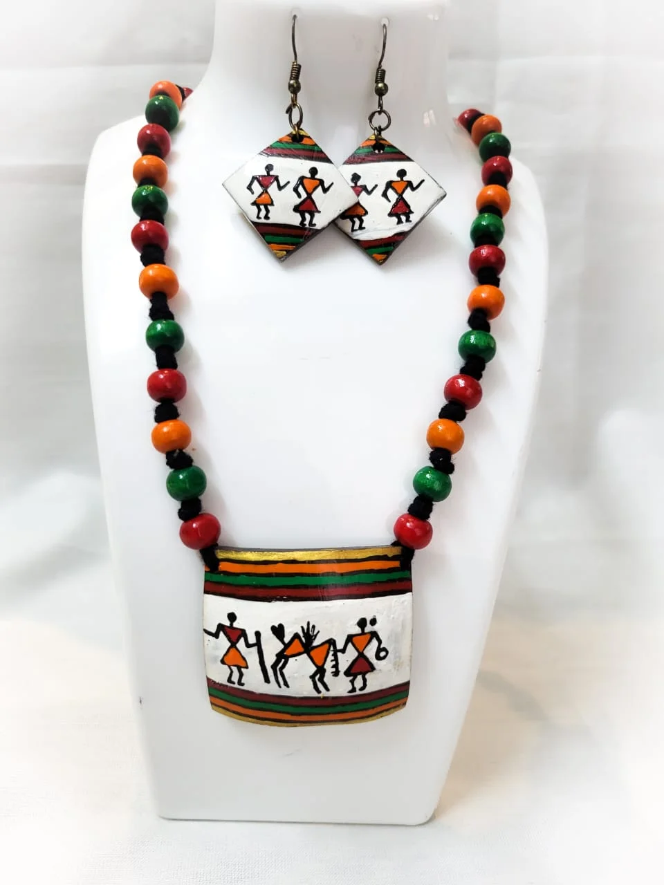 Warli Festival Multicolour Necklace Set